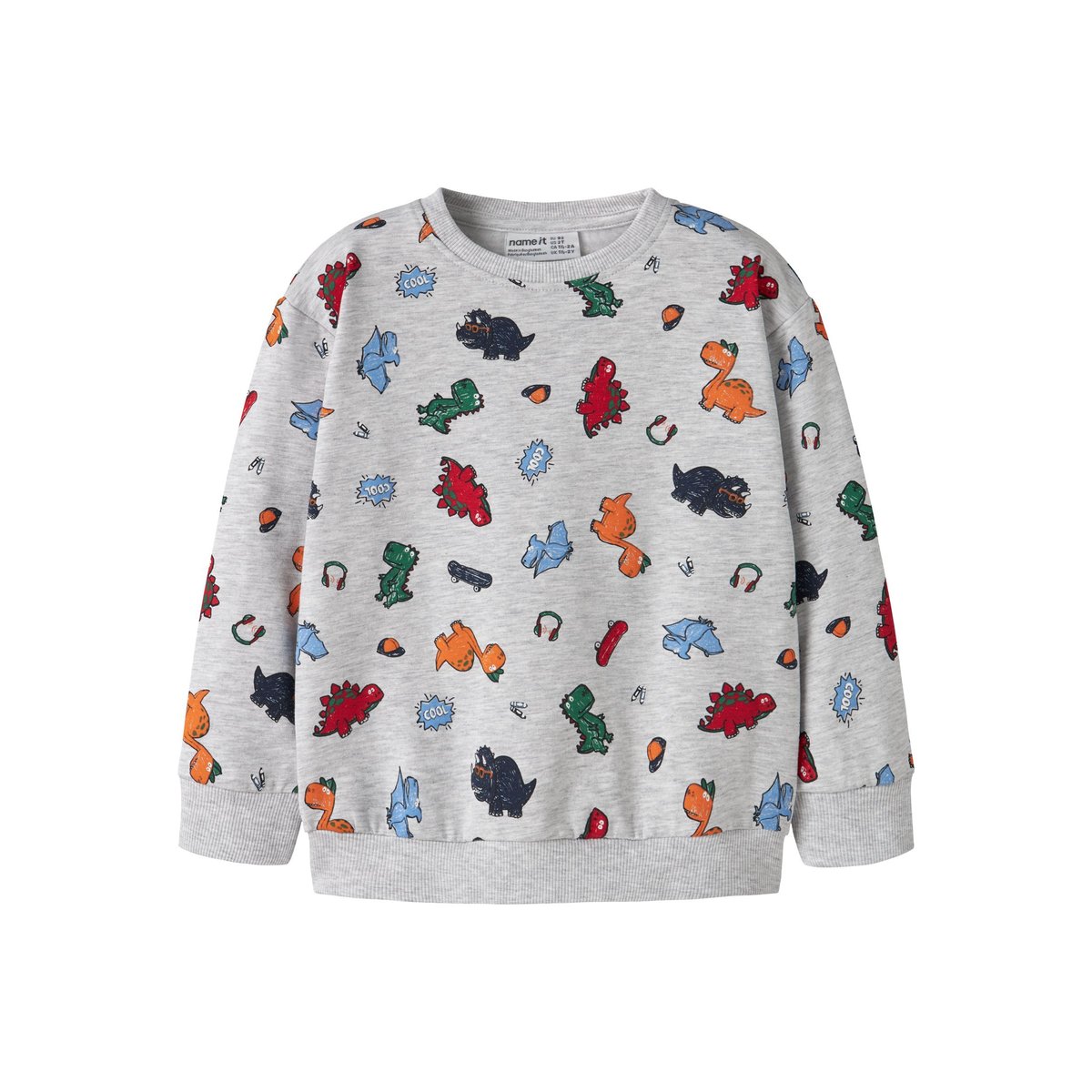 Sweat-Shirt gris - light grey melange1, NAME IT