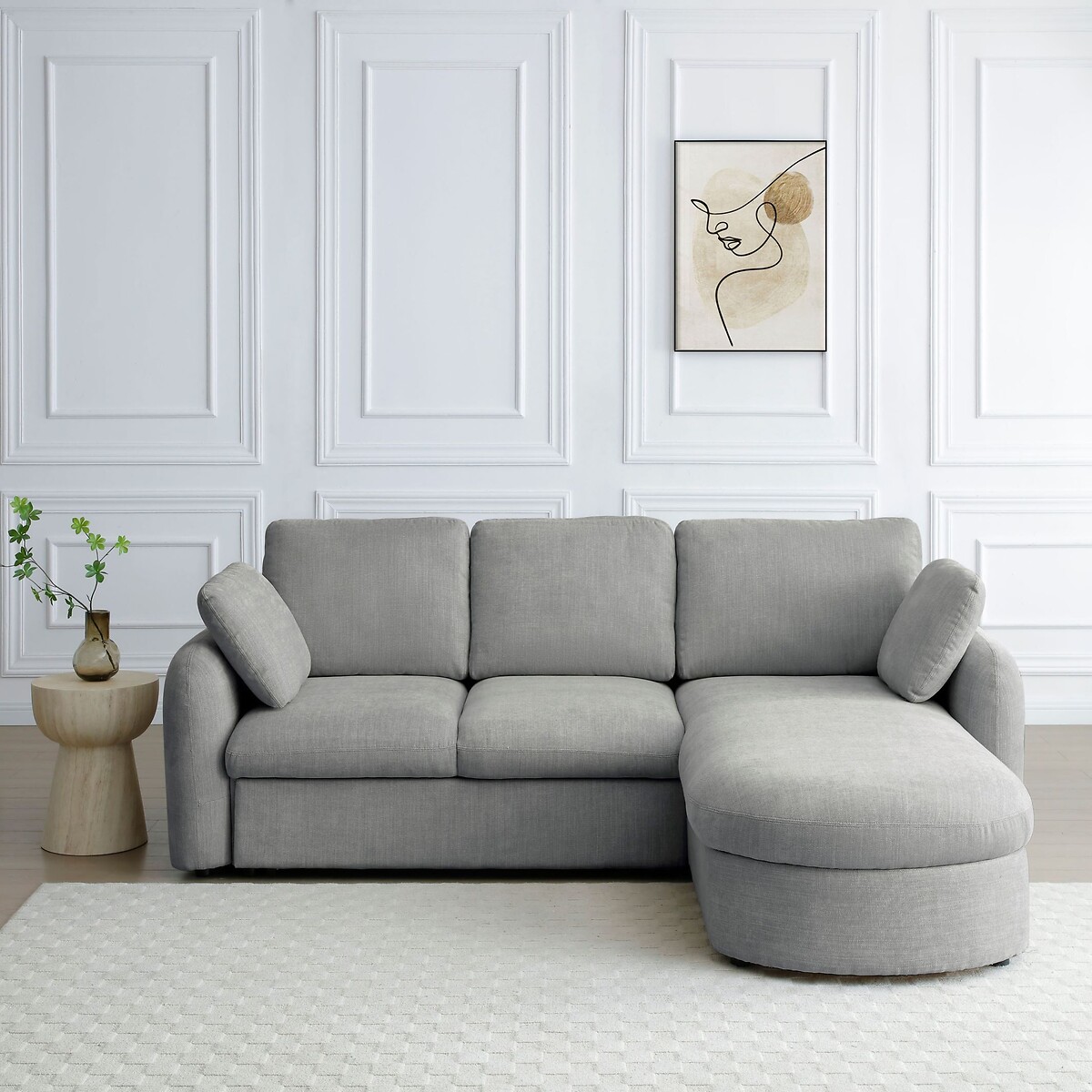 Monroe Curved Chaise Sofabed grey, ÉDITÉ
