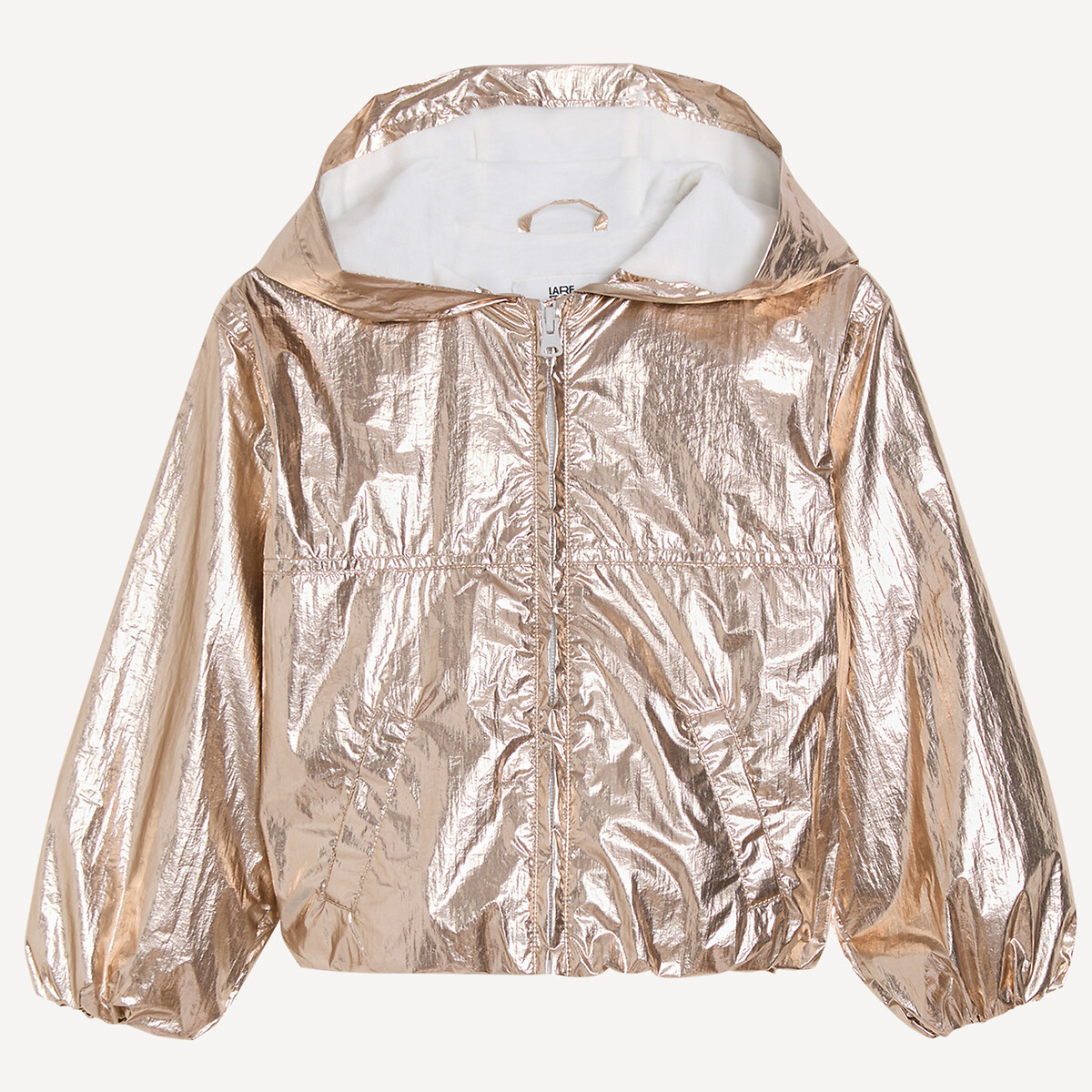 Jersey-Lined Hooded Windbreaker gold-coloured, LA REDOUTE COLLECTIONS
