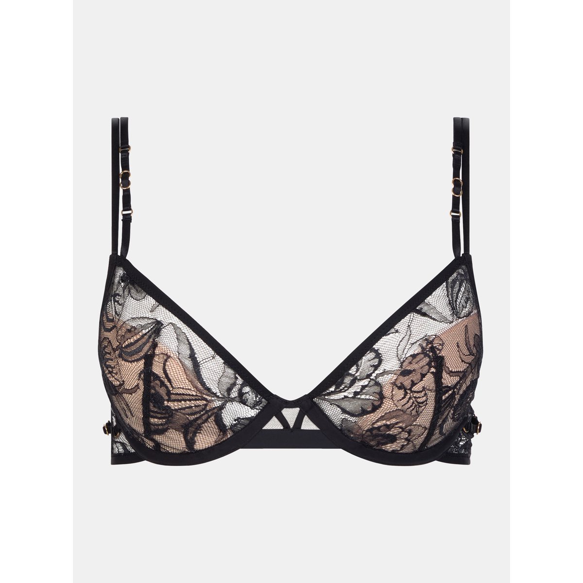 Soutien-gorge coques plongeant SPIRITS noir, CHANTELLE X