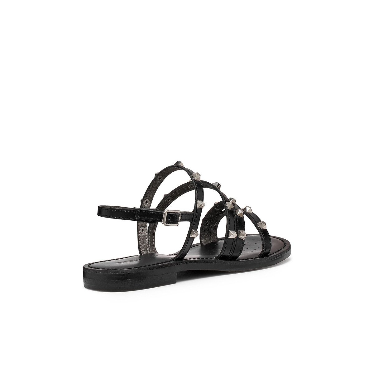 Sandali piatti in pelle Maddalusia nero , GEOX