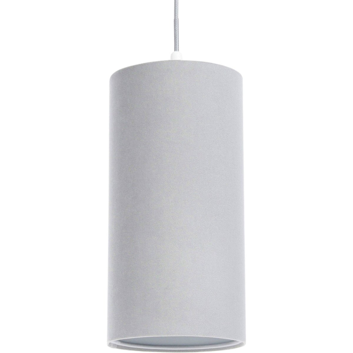 Suspension ronde en fibre naturelle Jasmin bebe gris chanvre avec bas beige crème, BPS KONCEPT