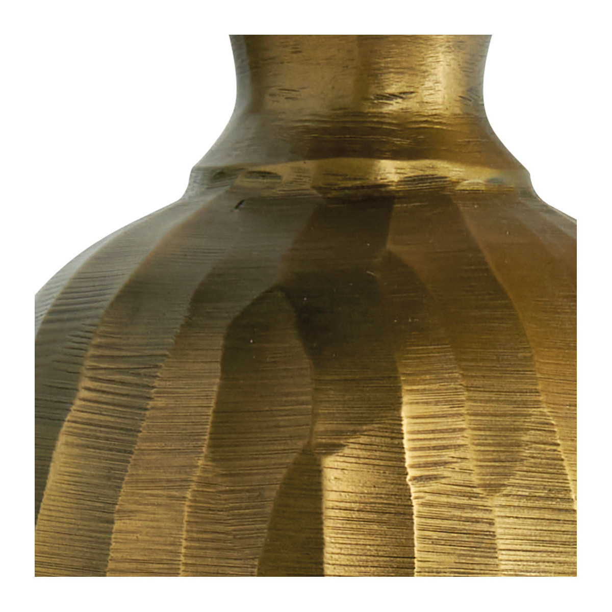 Bouteille décorative métal doré, BLANC D’IVOIRE