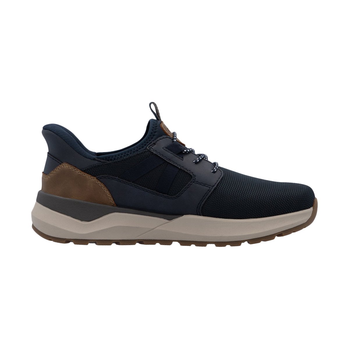 Basket Basse A Lacets Bergamo bleu, RIEKER