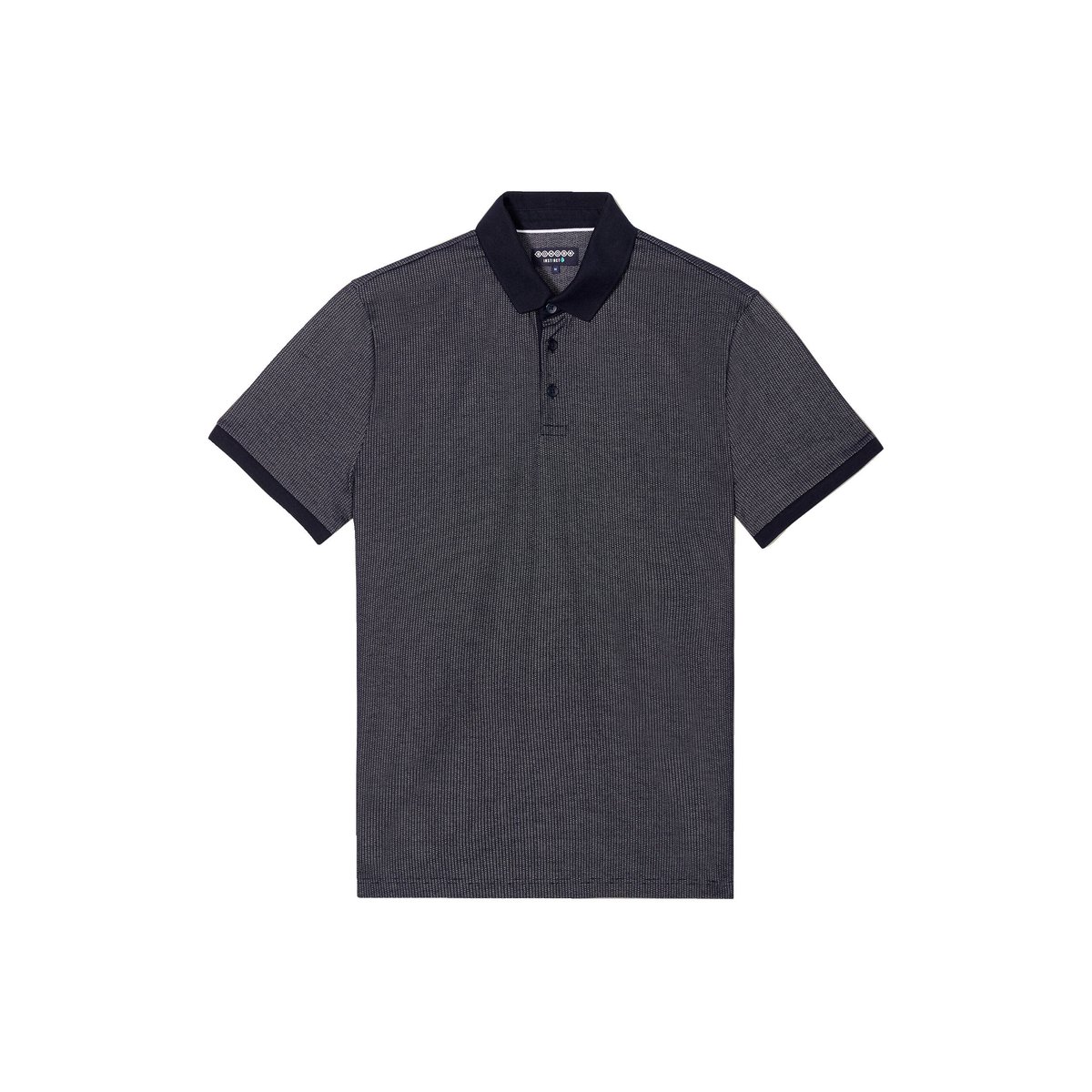Polo cintré manches courtes col polo bleu marine, BONOBO