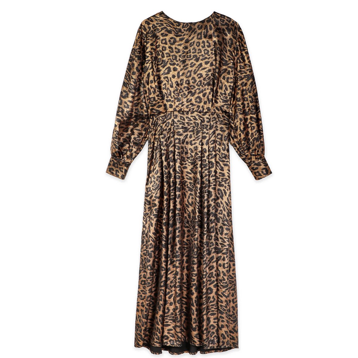 Robe midi imprimée léopard à col boà®te léopard, LOLA CASADEMUNT
