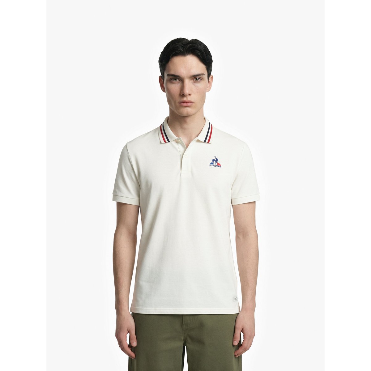 Polo Tricolore marshmallow, LE COQ SPORTIF
