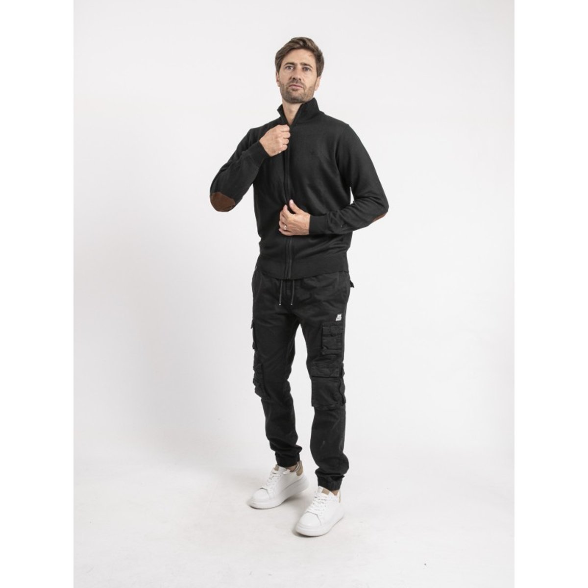 Gilet Zippé Col Montant Lamelvin noir, RITCHIE