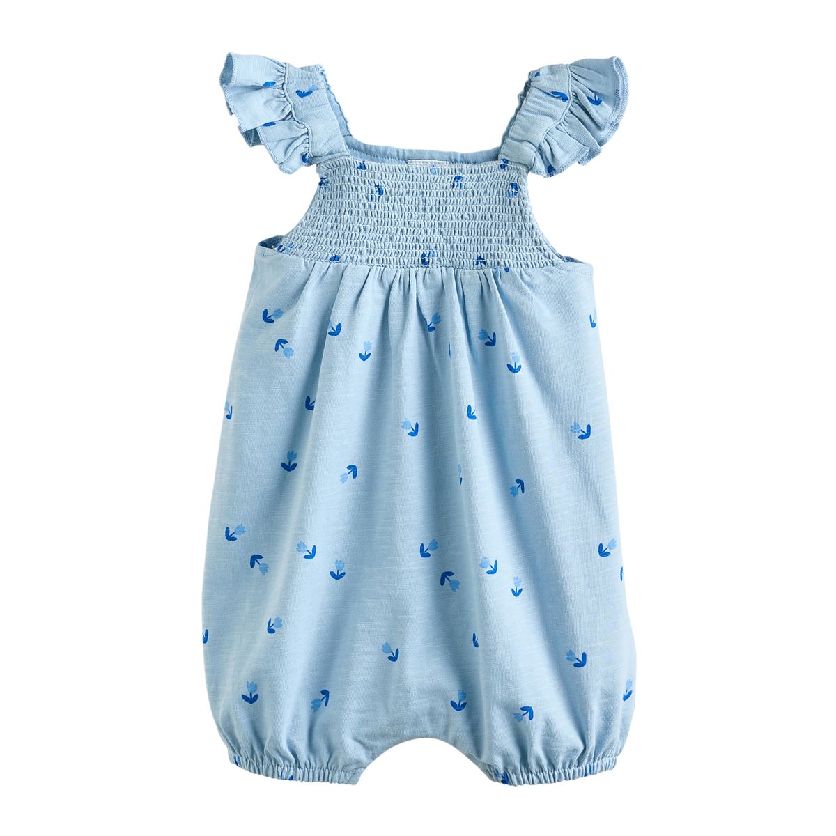 Barboteuse bébé à smocks, lot de 2 fleurisette jaune et bleue, NEXT