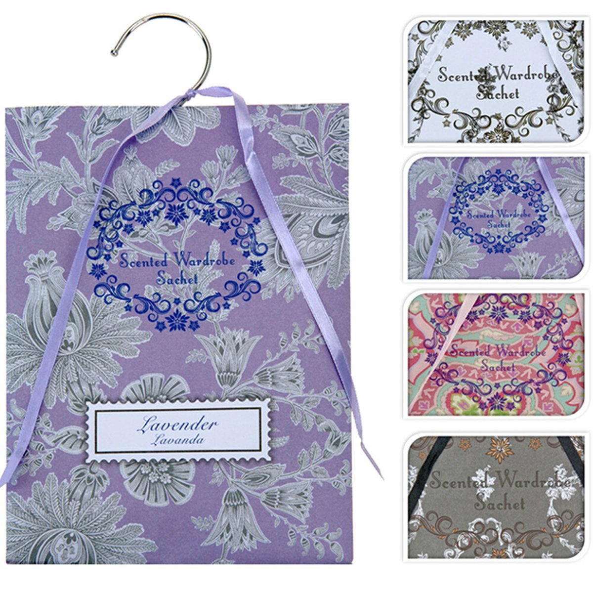 Set de 4 sachets parfumés pour armoires 17x23cm multicolore, WADIGA