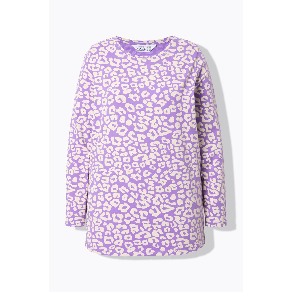 T-shirt à manches longues. Imprimé léopard violet, STUDIO UNTOLD