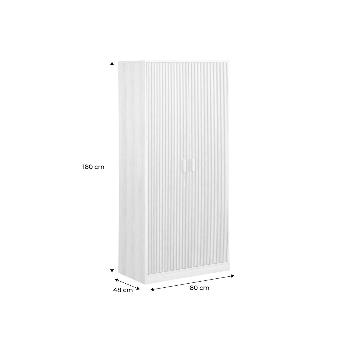Armoire dressing décor bois 1 penderie 2 portes LINEAR naturel, SWEEEK