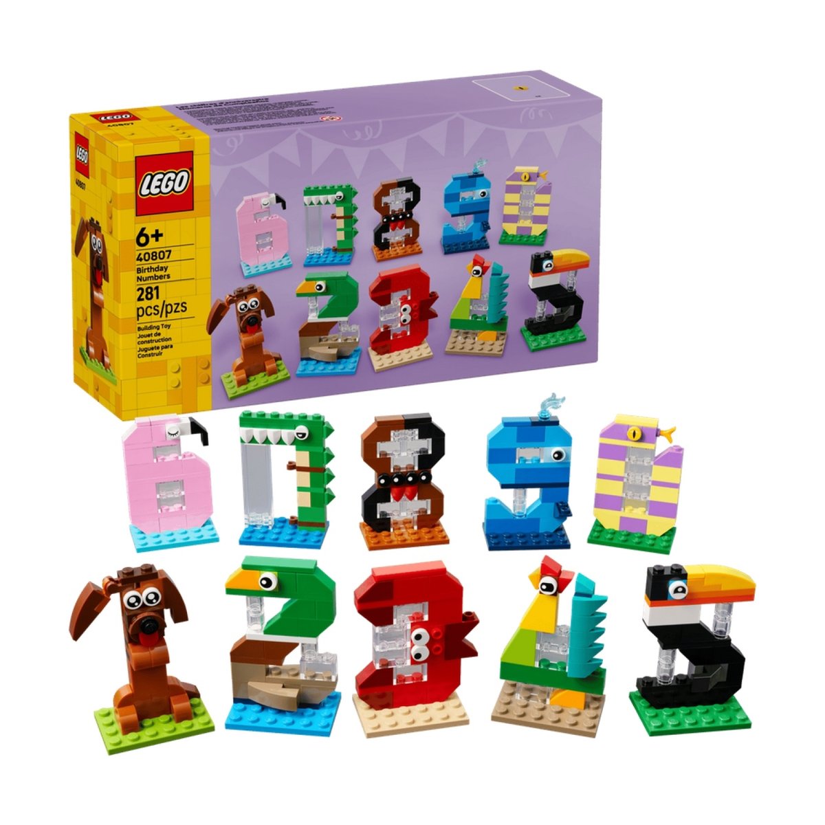 LEGO - Les chiffres d'anniversaire - 40807 multicolore, LEGO