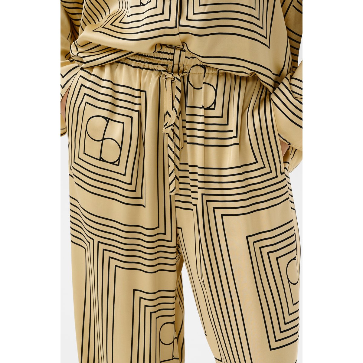 Pantalon Casual jaune reed yellow monogram, SOAKED IN LUXURY