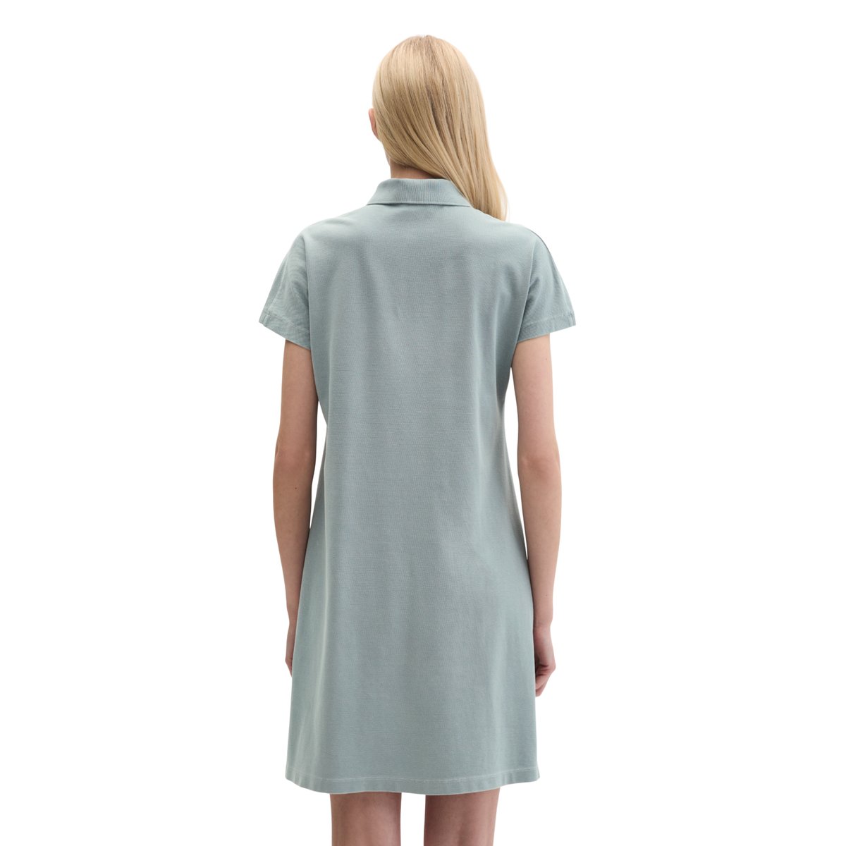 Robe polo regular en jersey piqué gris, MARC O'POLO