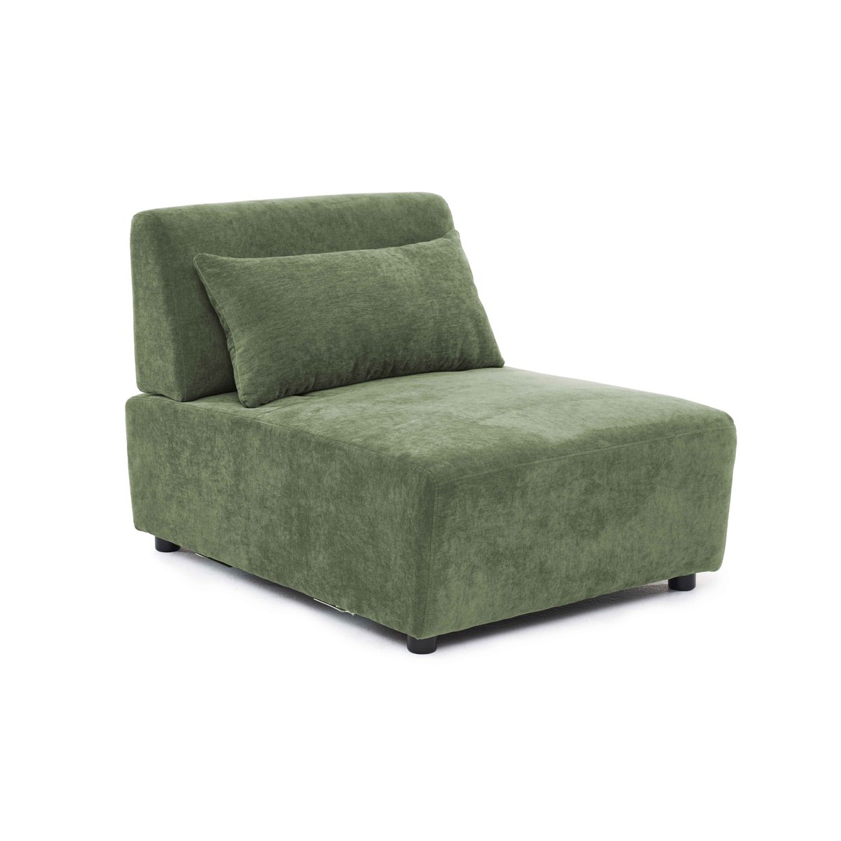 Fauteuil en tissu pour canapé modulable avec coussin dossier ajustable, CALLISTO vert, OVIALA