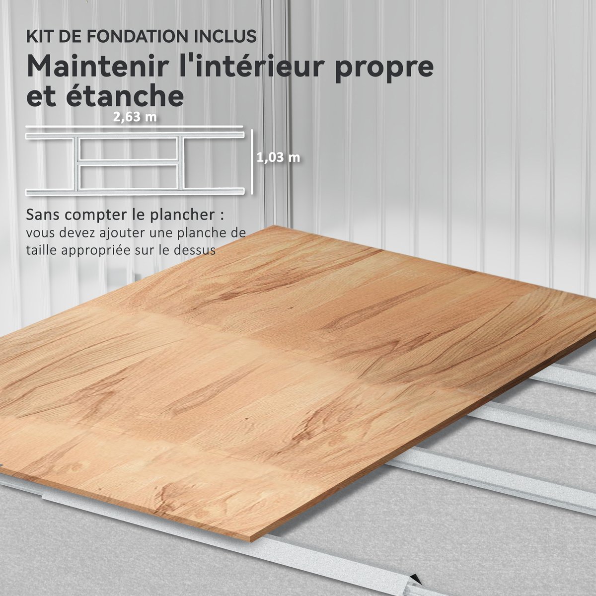 Abri de jardin Acier Gris gris, OUTSUNNY