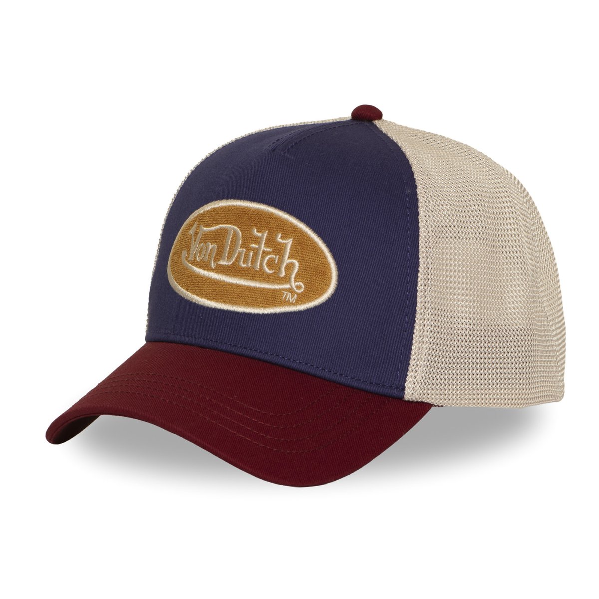 Casquette trucker TERRY bordeaux/violet/beige/moutarde, VON DUTCH
