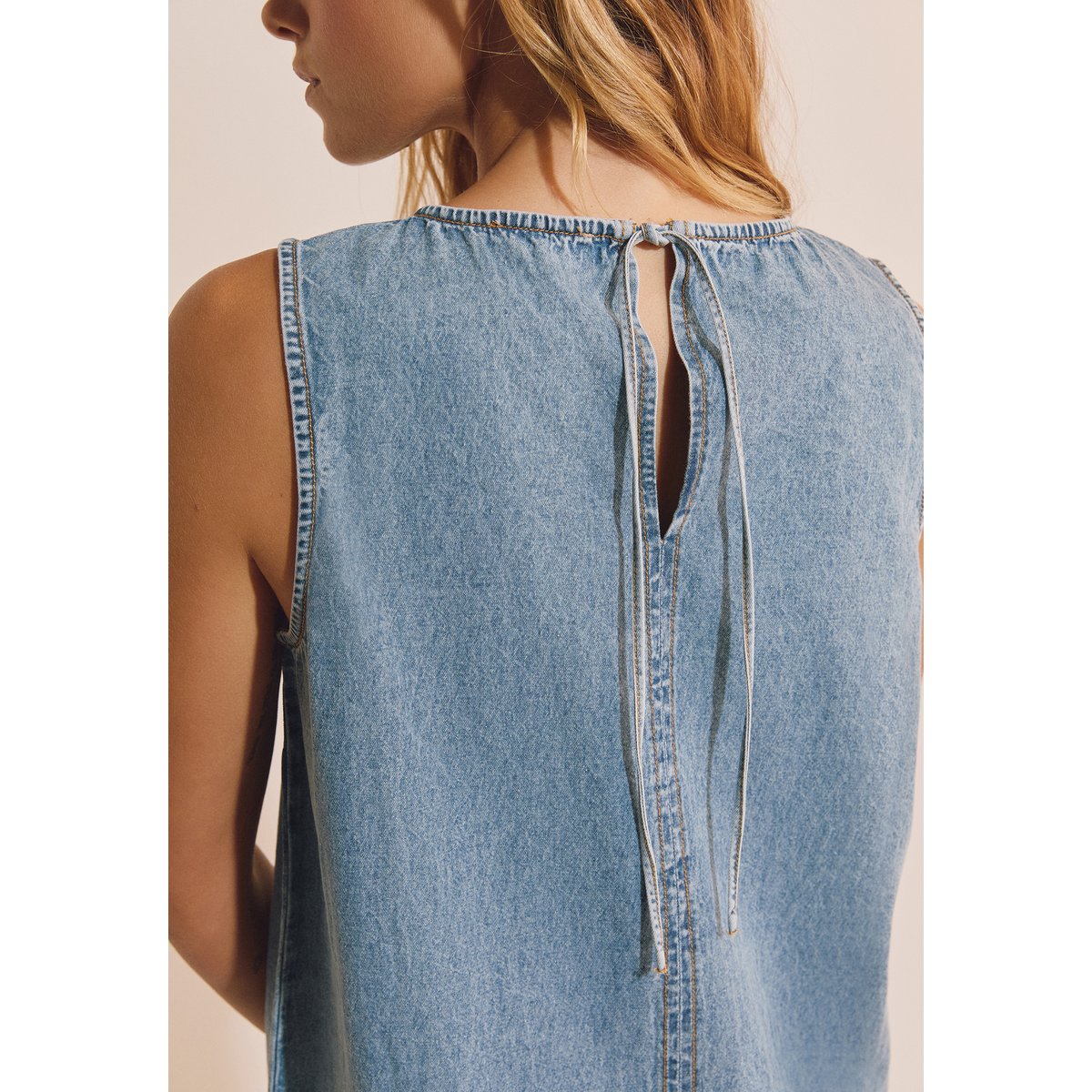 Robe courte en jean ROXANE bleu royal, ETAM