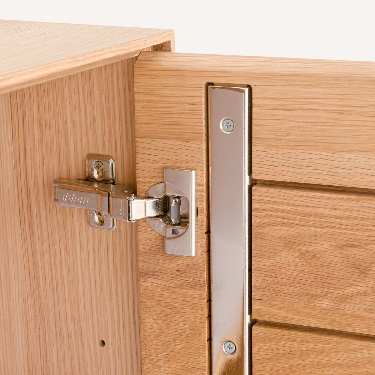 Caisson bureau 2 portes, chêne et plaqué, Mikube chêne naturel, AM.PM