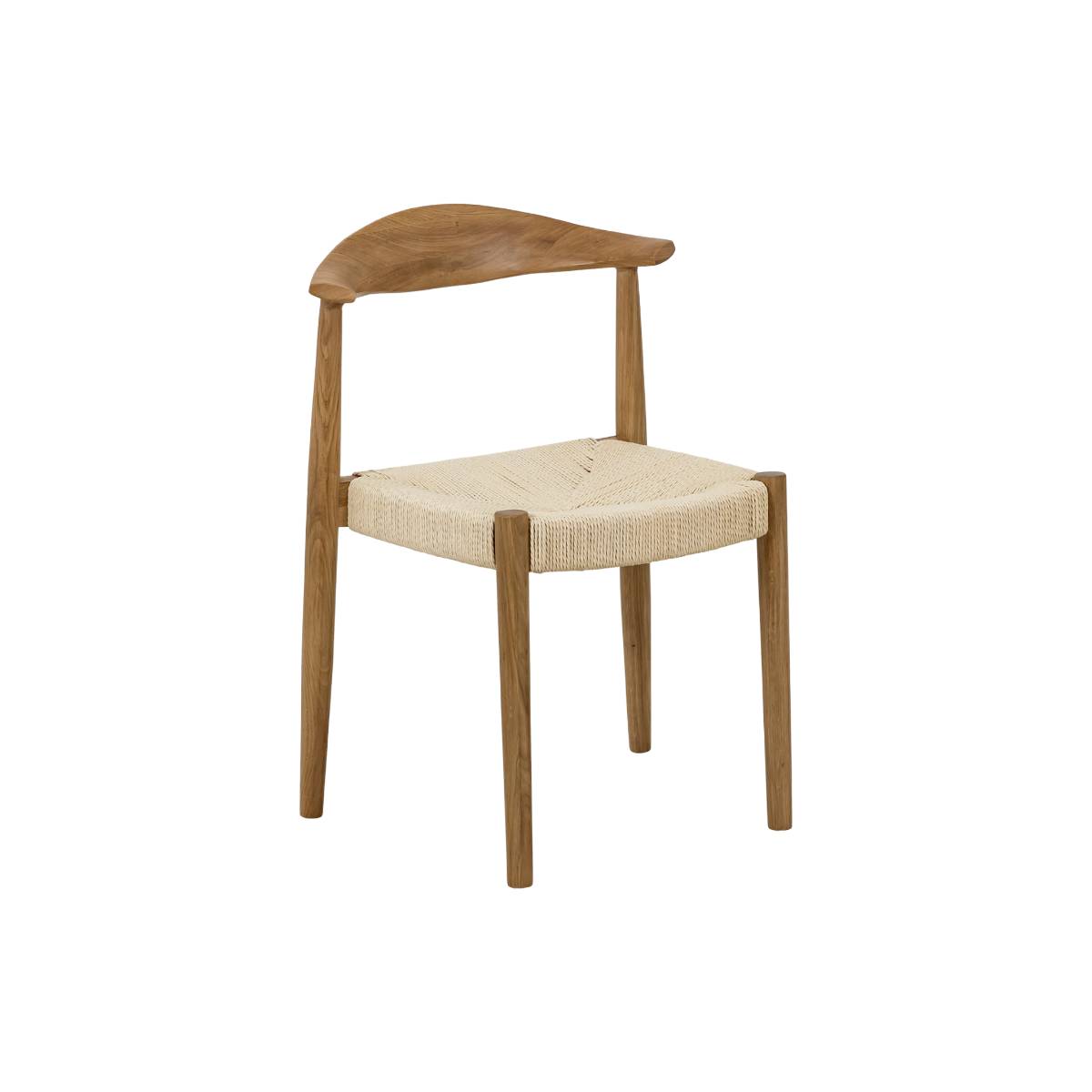Lot de 2 chaises en bois de chêne ALINE bois clair, MADE IN MEUBLES 