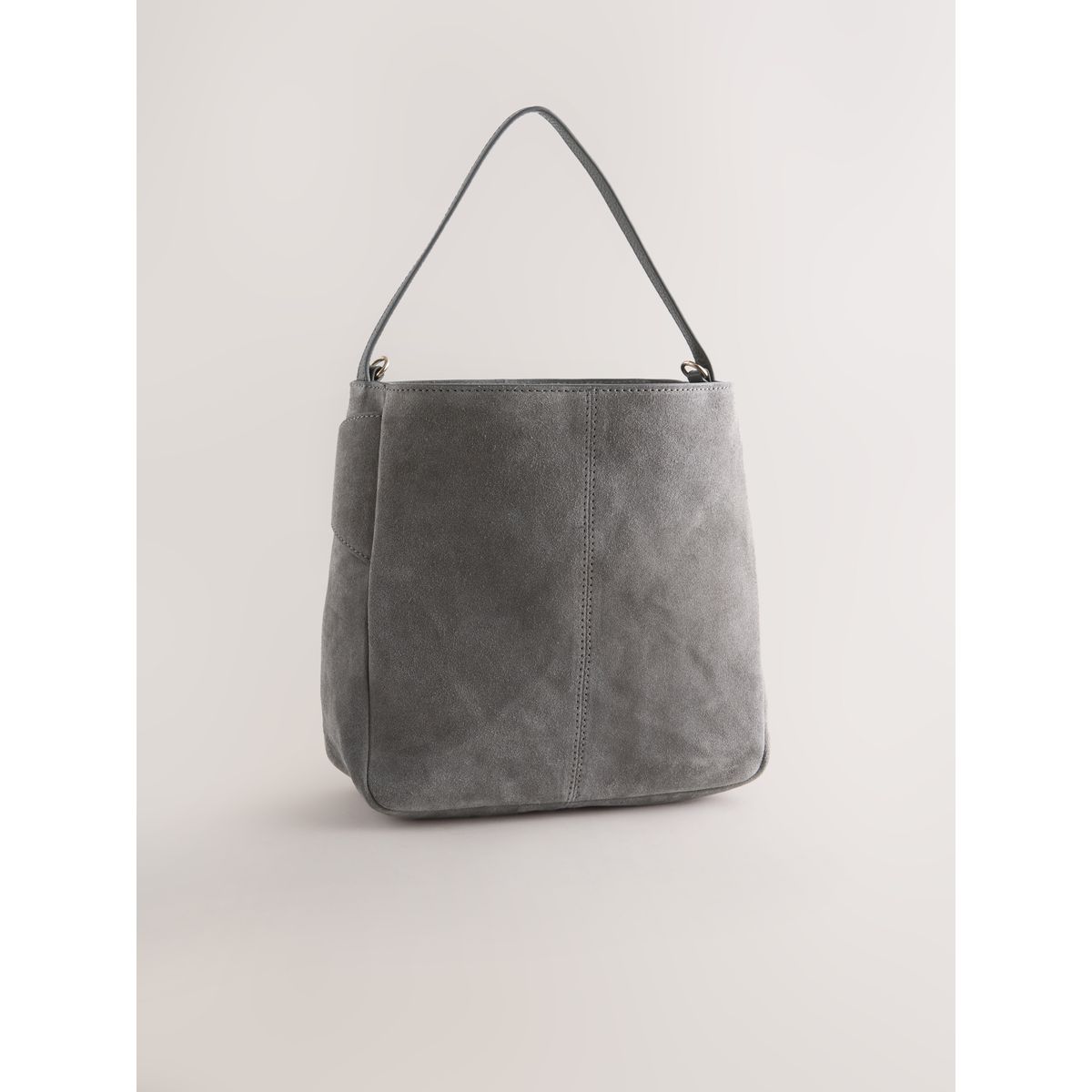 Sac messager bandoulière en cuir gris, NEXT
