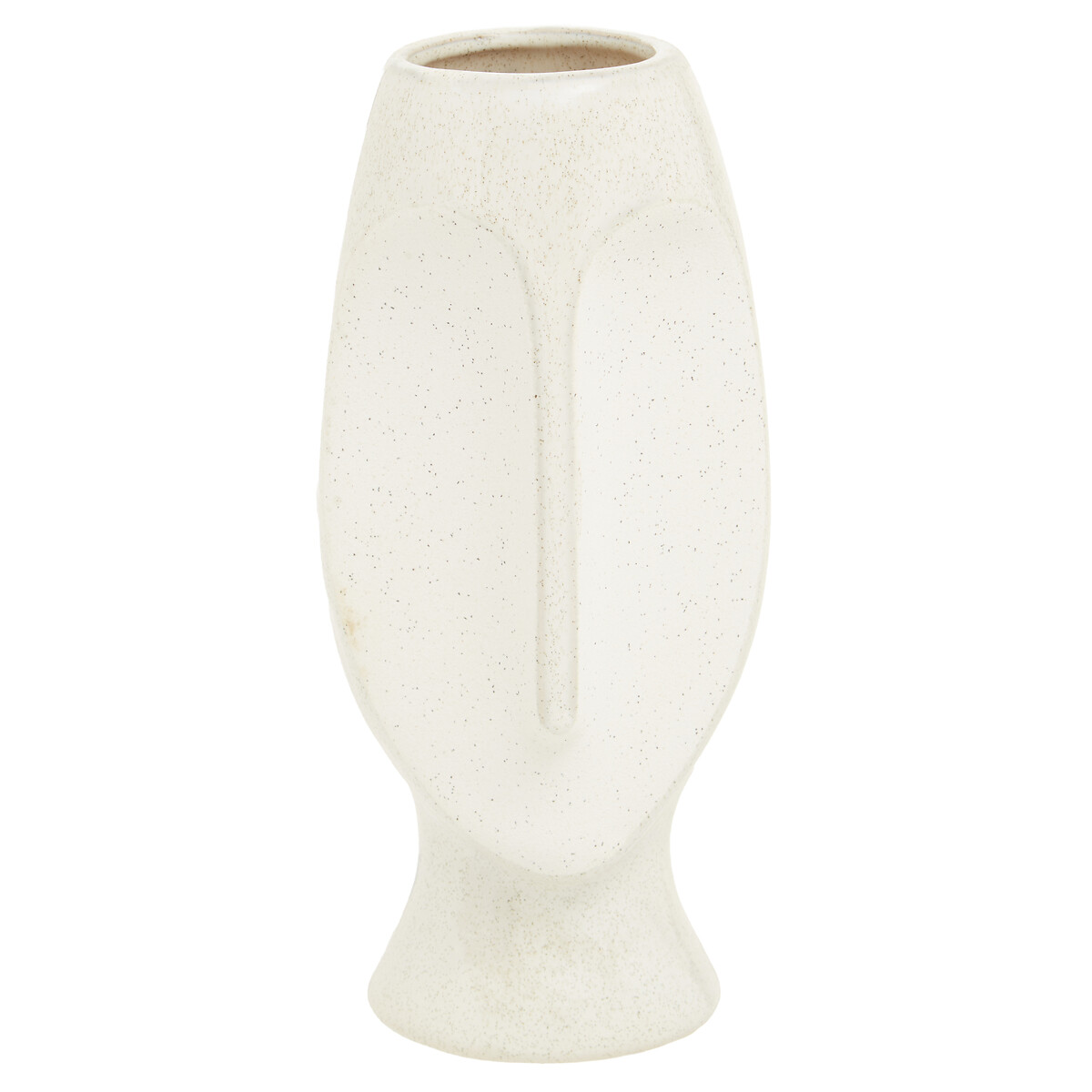 26cm Beige Stoneware Face-shape Vase beige, ÉDITÉ