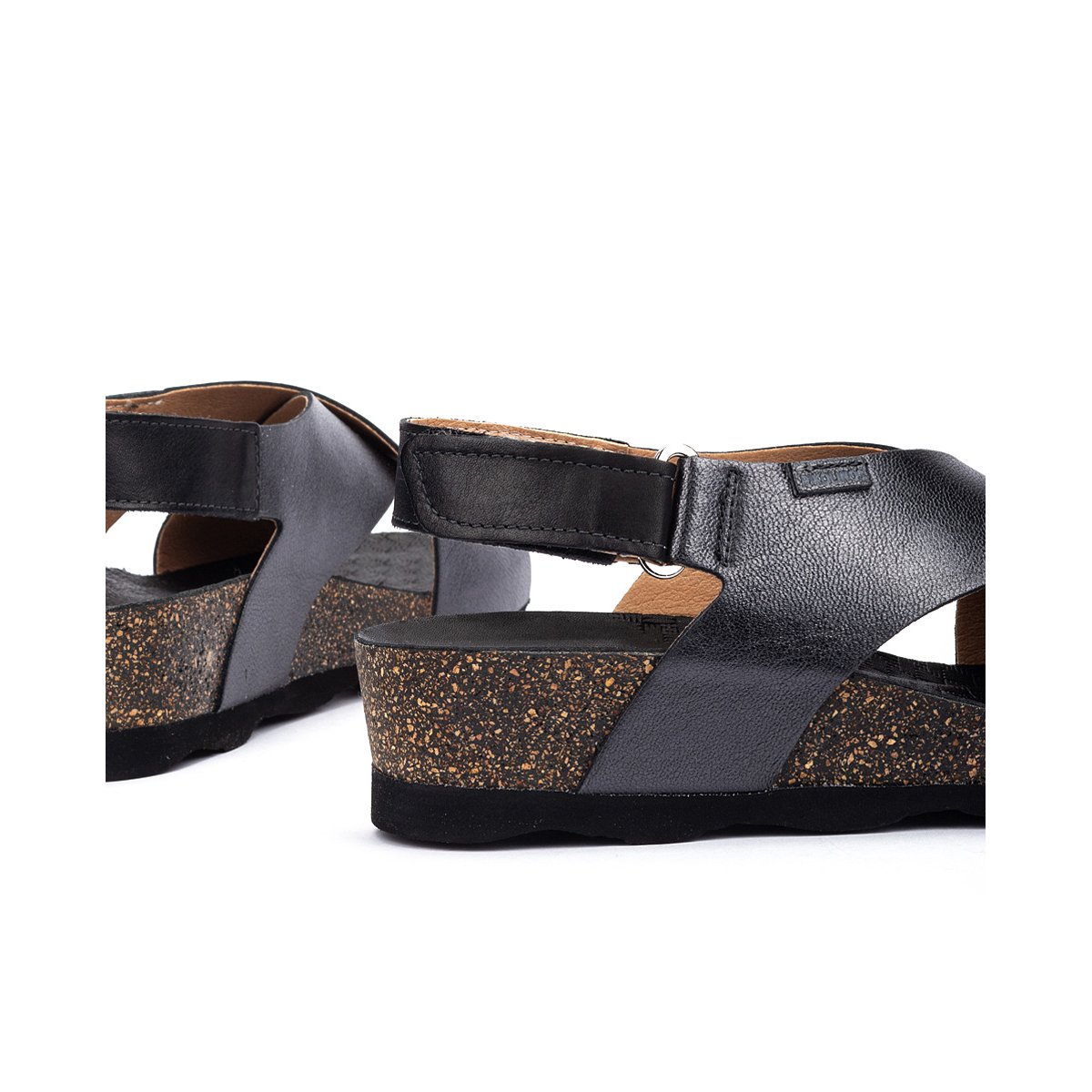 Sandales à semelles compensées cuir Mahon calcita, PIKOLINOS