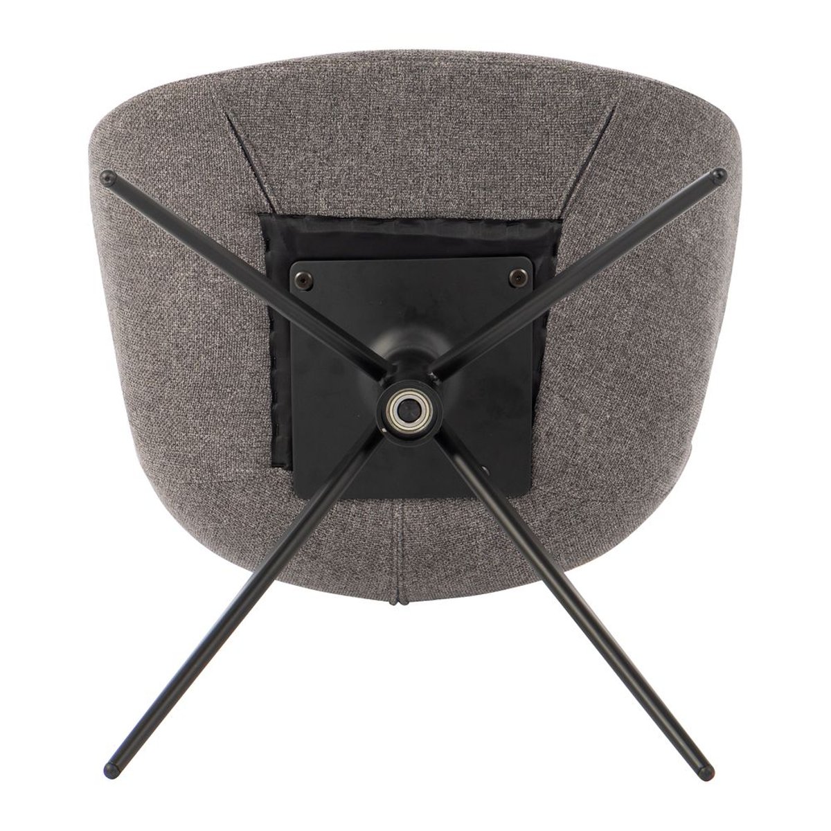Chaise repas accoudoir tissu gris foncé, ZAGO