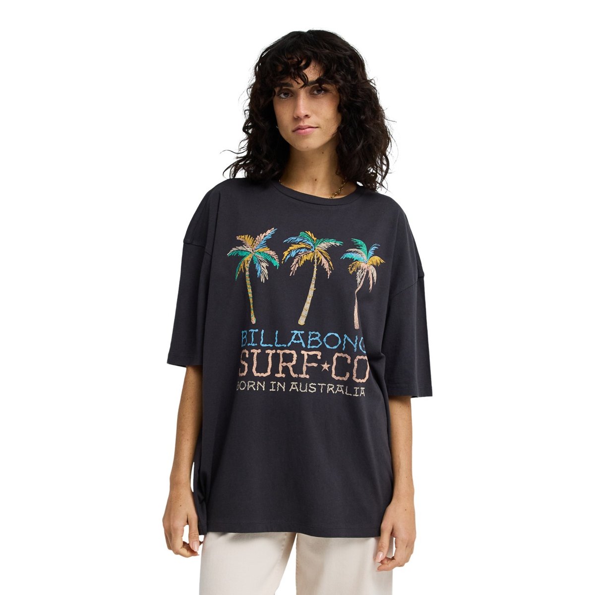 T shirt manches courtes FOUND IN PARADISE noir off black, BILLABONG