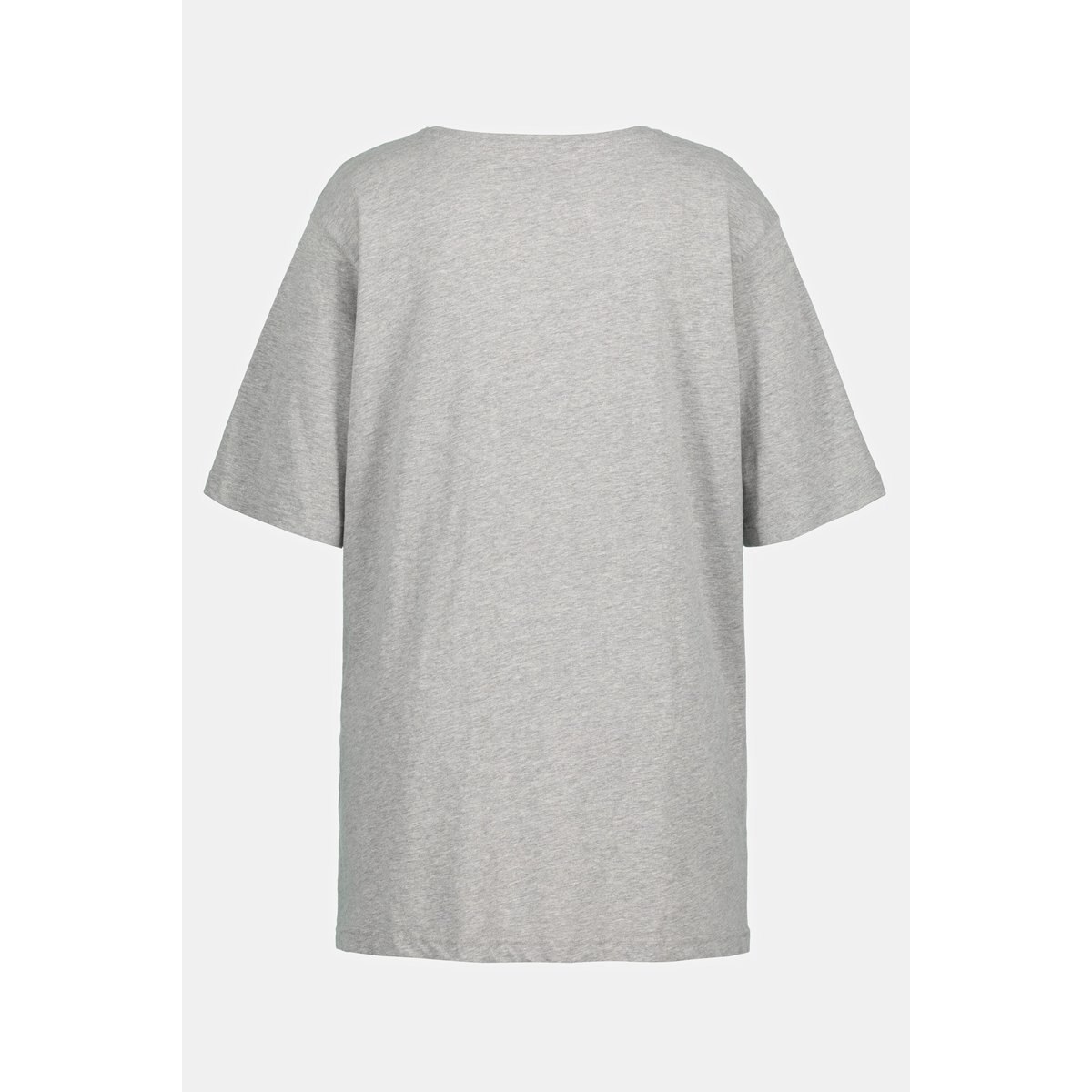 T-shirt à manches courtes et col V gris clair chiné, ULLA POPKEN
