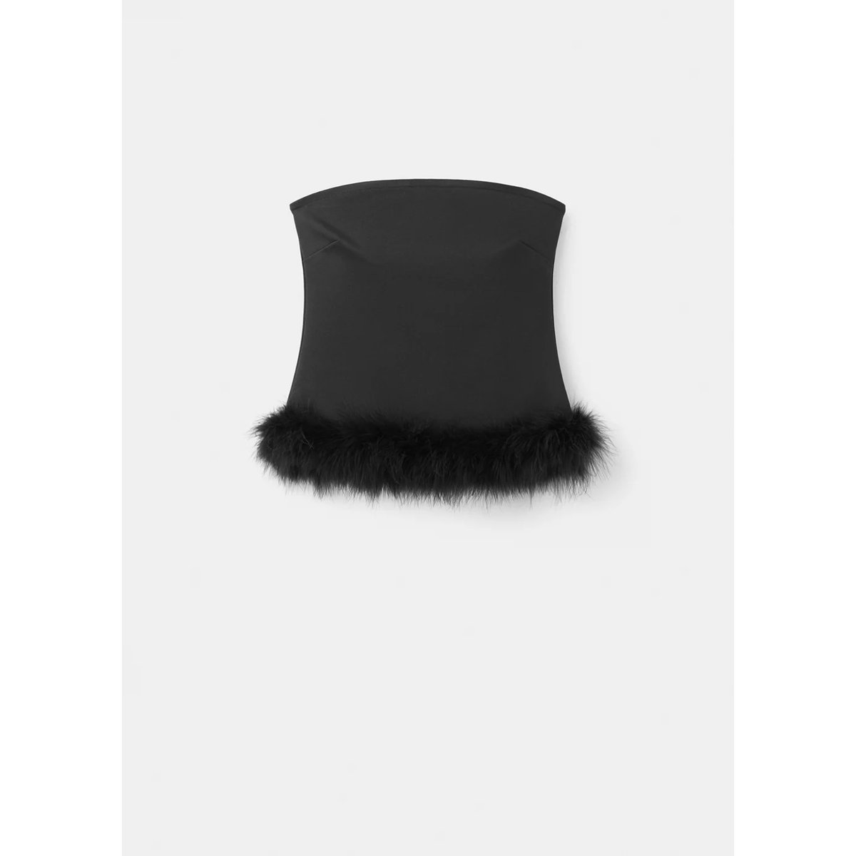 Top détail plume noir, MANGO