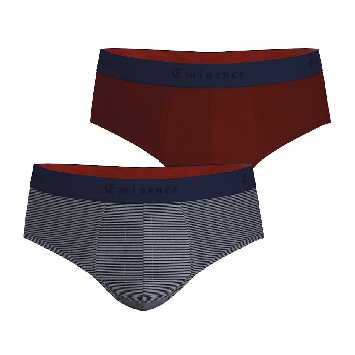 Lot de 2 slips  terracotta + bleu marine, EMINENCE