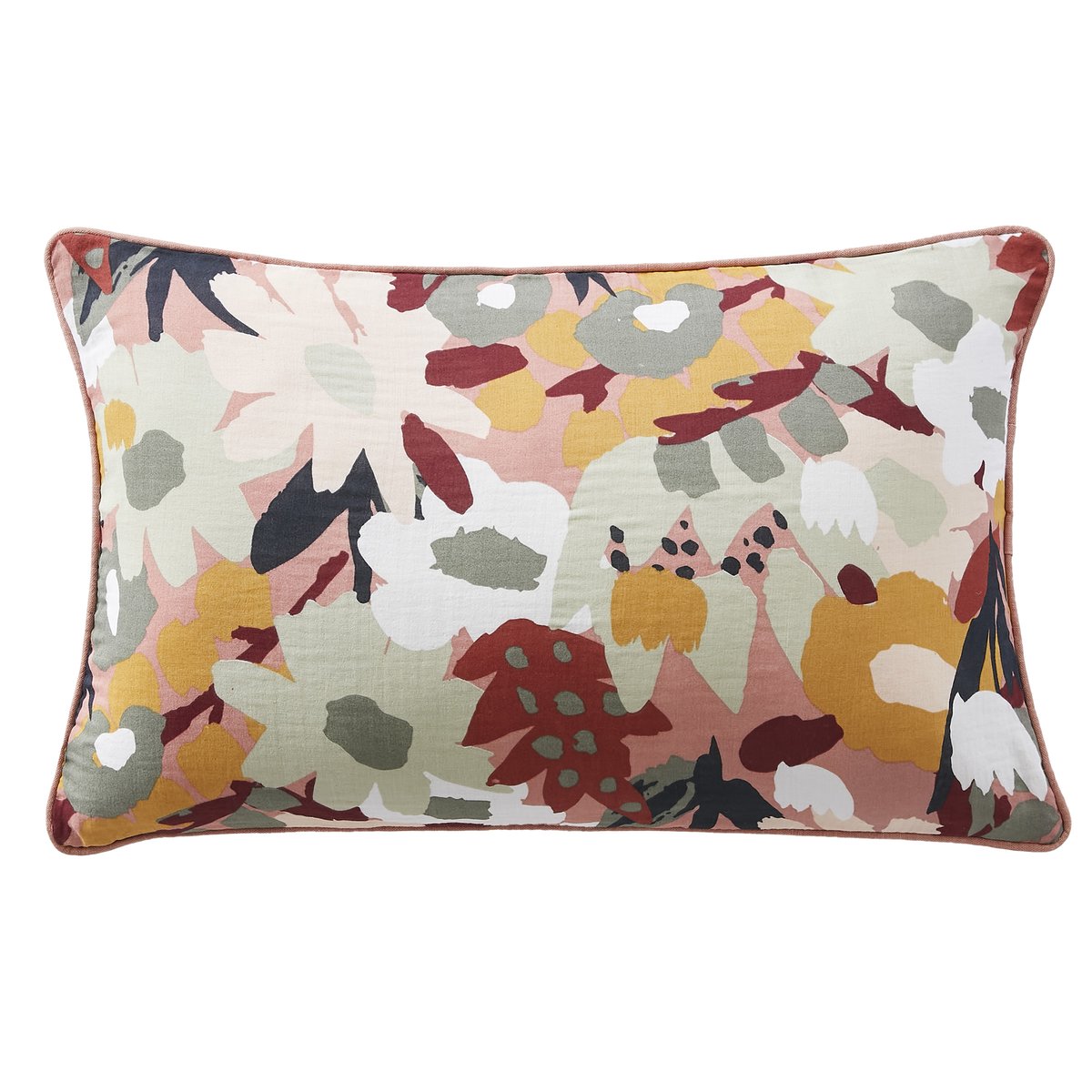 Coussin avec passepoil 40x60 cm Gaze de Coton Loana violet, EDEN