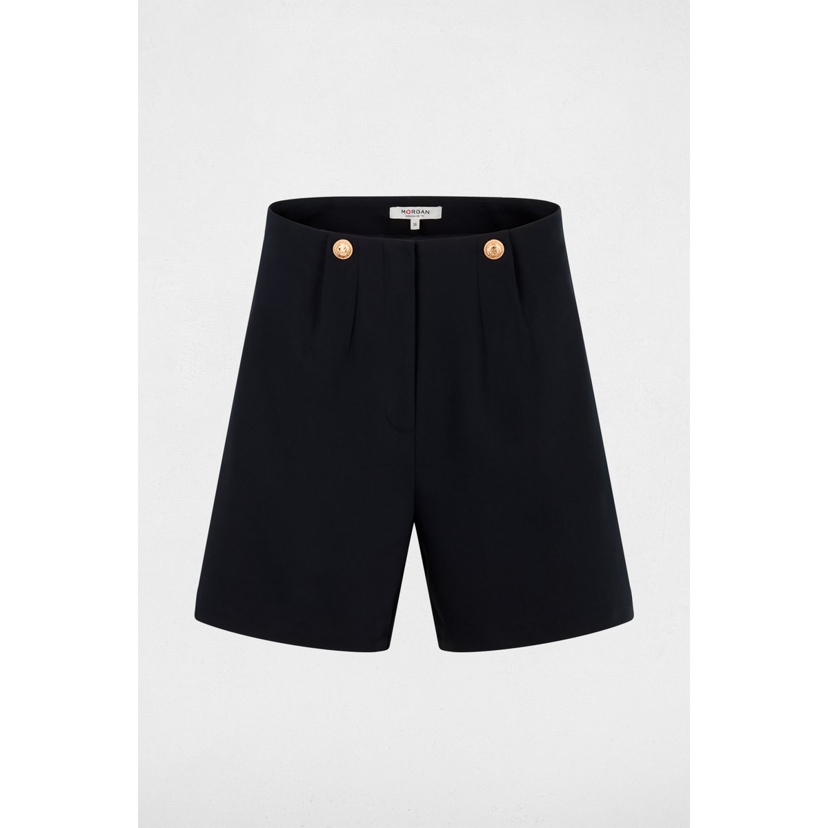 Short taille haute large bleu marine, MORGAN