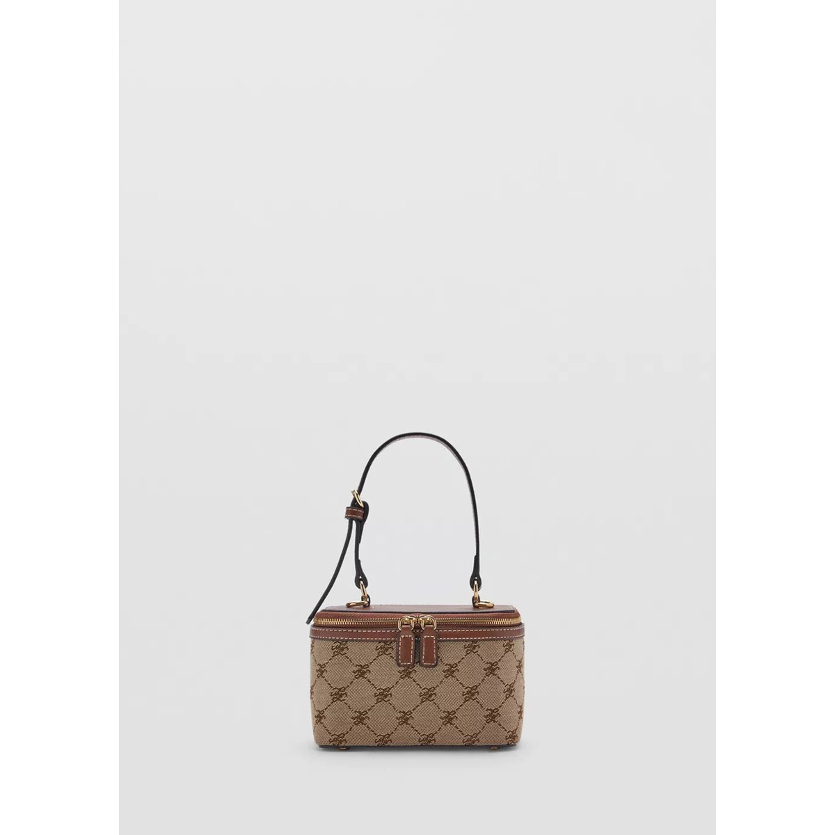 Sac vanity à imprimé beige, MANGO