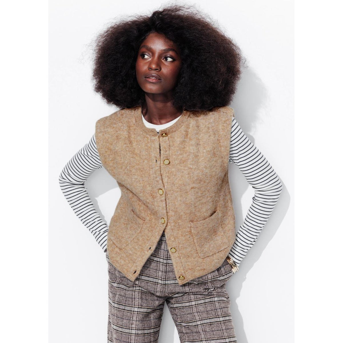 Gilet sans manches camel, PROMOD