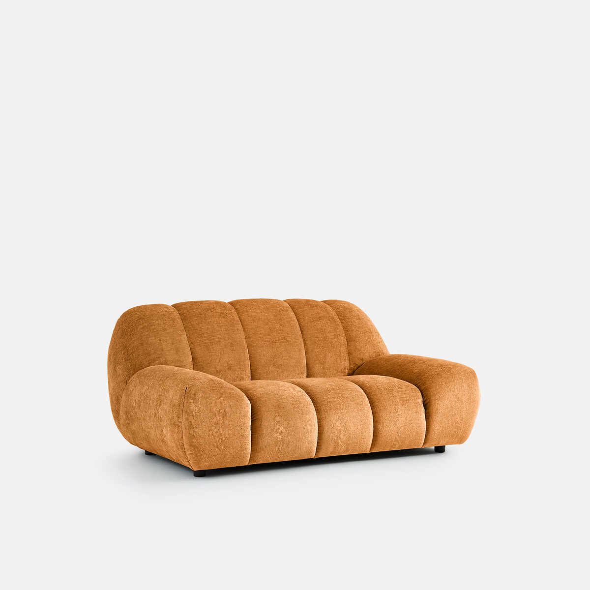 Dickes Samtsofa 2-Sitzer, Nuria eichhörnchen, LA REDOUTE INTERIEURS