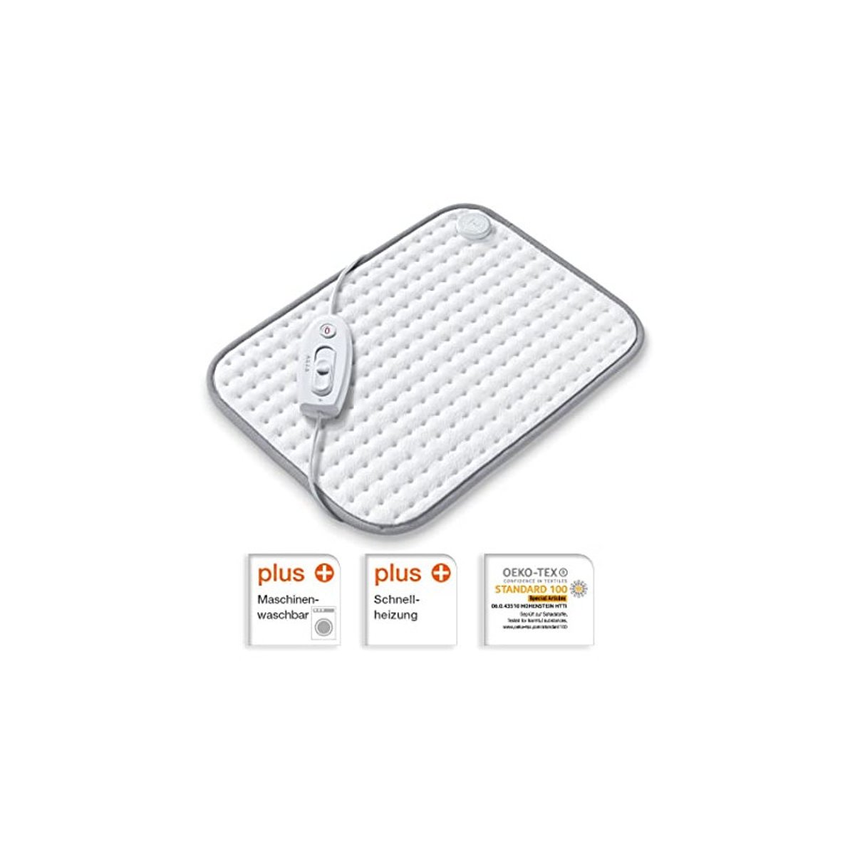 Coussin chauffant avec une surface extra moelleuse blanc, SANITAS