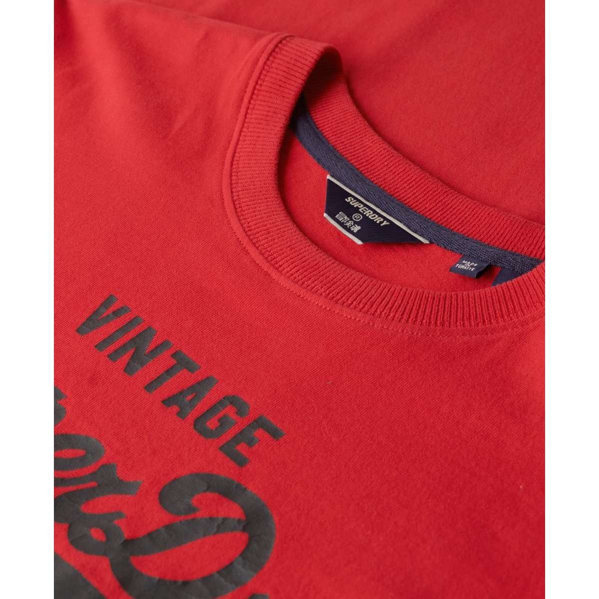 T-shirt à logo Vintage Heritage rouge vif, SUPERDRY