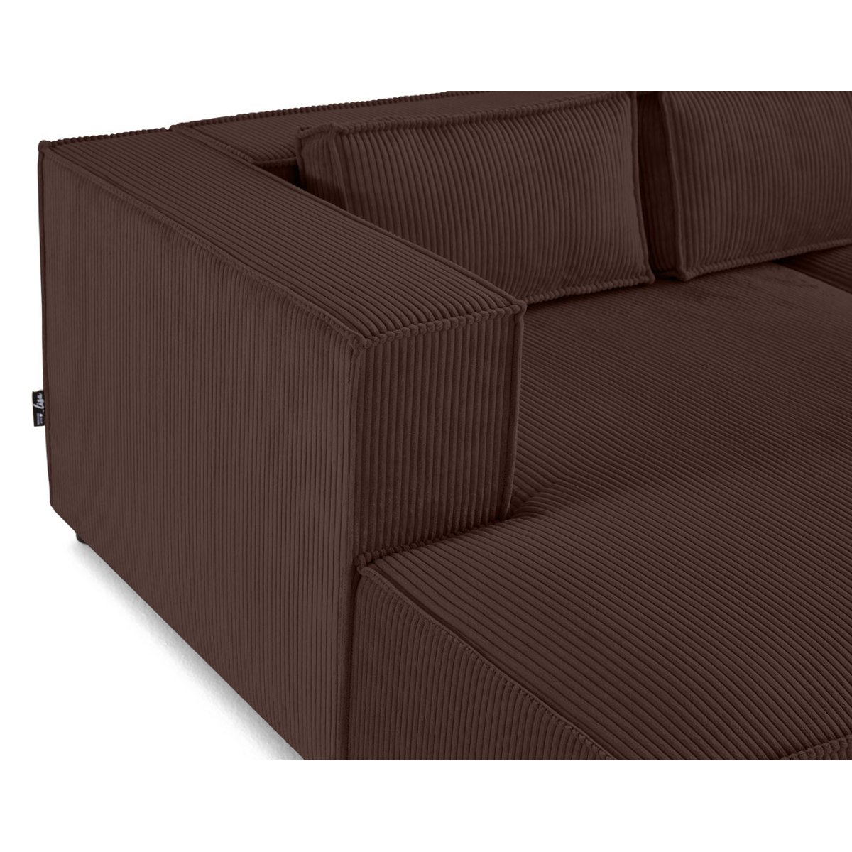 Canapé fixe 3 places - STELLA marron, BEST MOBILIER
