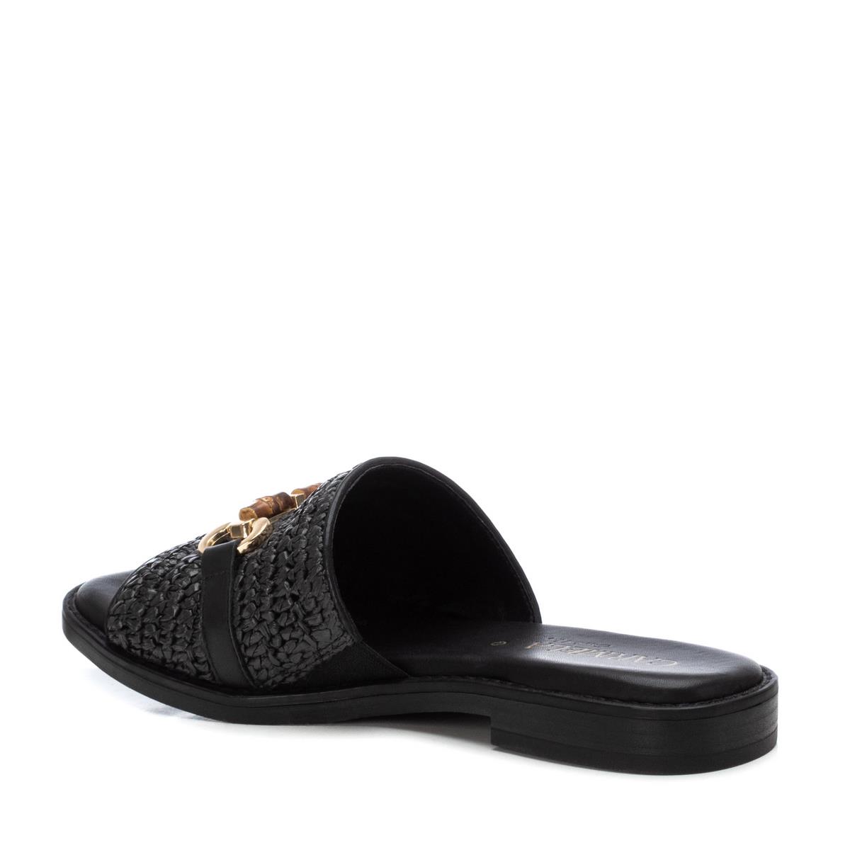 Sandale Plaine noir, CARMELA