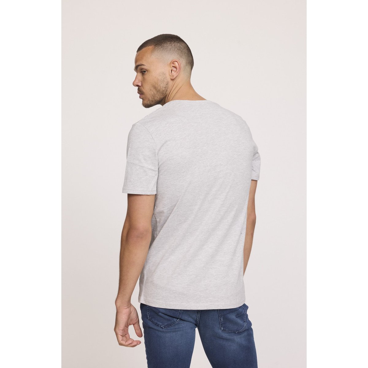 T-shirt manches courte coton regular AKILO gris, LEE COOPER
