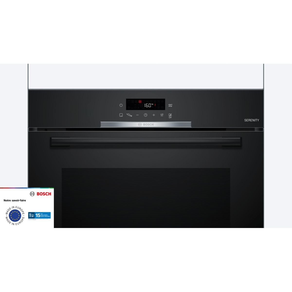 Four encastrable HBA372BB4 Air Fry - Pyrolyse, Mode Friture Sans Huile Air Fry, AutoPilot couleur unique, BOSCH
