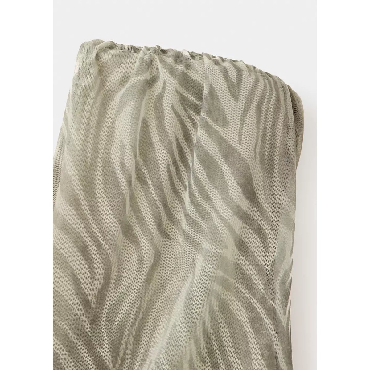Top asymétrique imprimé animal gris clair/pastel, MANGO