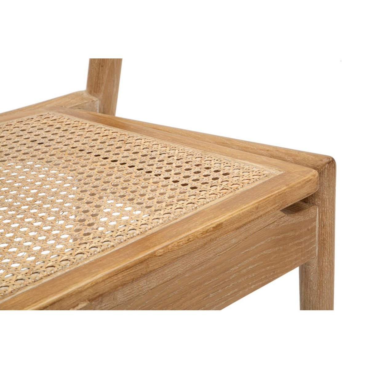 Lot de 2 chaises en bois et cannage - BOHO bois clair, MATHI DESIGN