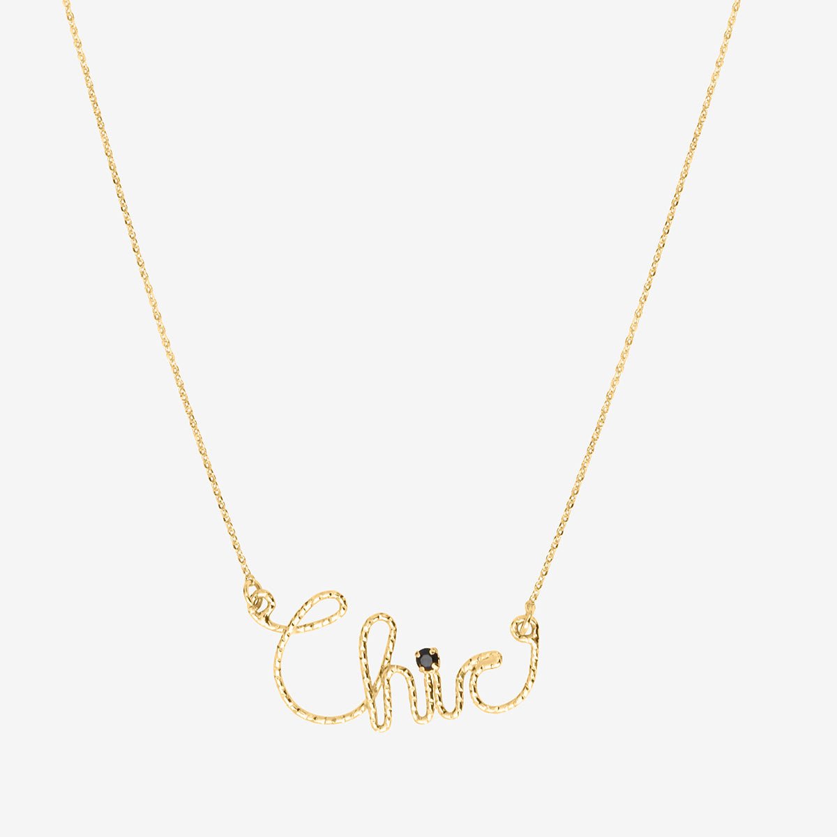 Collier doré chic - bling noir, CAROLINE NAJMAN