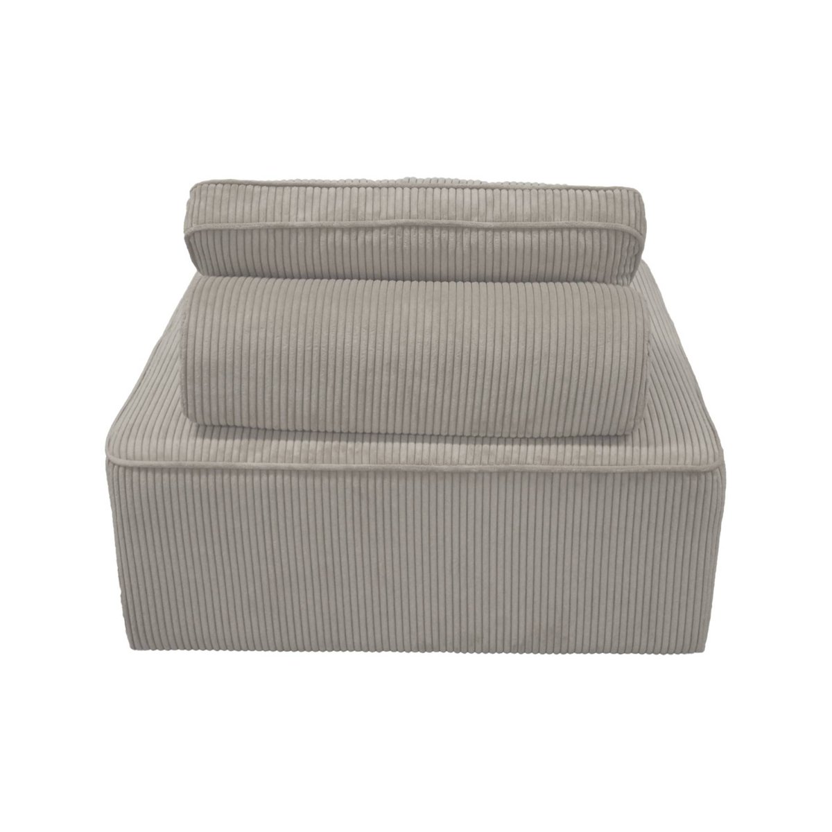 Chauffeuse pour canapé modulable velours côtelé (lot de 3) LAO gris clair, SWEEEK