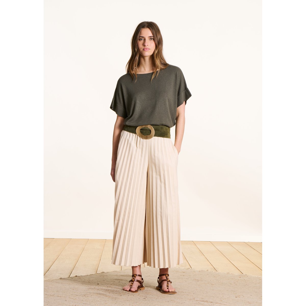 Pull en maille fine encolure bateau cypres, LA FEE MARABOUTEE