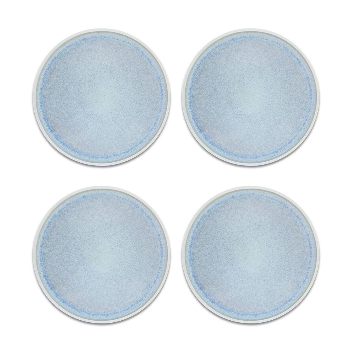 Lot de 4 grandes assiettes, BOREA gris, ARTIME